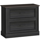 HOMCOM 2 Drawer File Cabinet, Printer Stand for Home Office - Black-Features two file drawers and a wide top for an organized workspace