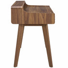 Modway Render 39.5" Writing Desk - Walnut-Tapered Wood Legs