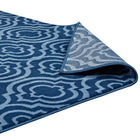 Modway Frame Transitional Moroccan Trellis Area Rug - 8 ft W x 10 ft L - Moroccan Blue amd Light Blue-High Density / Machine-Woven