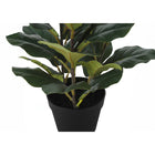 Monarch Specialties 32" Artificial Indoor Fiddle Tree - Floor - Black Pot-No assembly required: product dimensions: 16 in. L x 19.5 in. W x 32 in. H