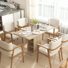 HOMCOM 43.3"-51.2" Extendable Dining Table with Open Storage Shelves for 4-6 - Natural Wood-Storage compartment under the tabletop keeps the extension board tidy and accessible