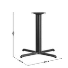 Flash Furniture 33" x 33" Restaurant Table X-Base with 4" Dia. Table Height Column-Cast Iron Construction