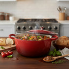 JS Gourmet 6.6 Qt Casserole - Cherry-Oven safe