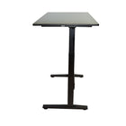 Uncaged Ergonomics 60" Rise Up Electric Height Adjustable Sit Stand Desk with BLACK Bamboo and BLACK Frame (RUBBK)-Push-Button Control with Auto Up/Down + 4 Memory Preset for 1-touch adjustments