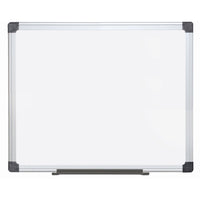 Staples Double Sided Dry-Erase Whiteboard – 23" x 35" - Aluminum Frame-Dry-erase whiteboard; ideal for classrooms, offices, and various professional settings