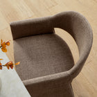 Modway Talia 37" Upholstered Fabric Counter Stool - Mocha-Wide Angular Armrests