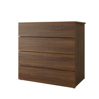 Nexera James 4-Drawer Dresser Chest - Walnut-4 convenient storage drawers for your clothes and personal belongings