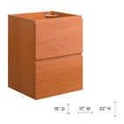 Modway Scenic 18" Wall-Mount Bathroom Vanity Cabinet - Cherry/Walnut-Full-Extension Drawers