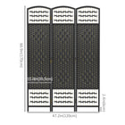 HOMCOM 3 Panel Wave Fiber Freestanding Room Divider for Home Office - Black-Folding design with four panels and six metal hinges allows you to create a new look and save space when not in use
