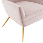 Modway Renata Button Tufted Performance Velvet Armchair - Pink-Sturdy Construction