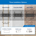 Mount-It! Heavy Duty Full Motion TV Wall Mount for 60 - 120" Screens-Easy and precise installation thanks to the included mounting template, bubble level, and the post-installation leveling feature