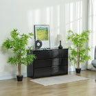 Outsunny 5' Artificial Bamboo Tree in Pot - Green - 2 Pack-Suitable for home, offices, bedroom, hallway and more 