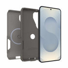 OtterBox Commuter Cell Phone Case with Magnets for Galaxy S26 - Grey Comfort-Raised edges protect camera and screen