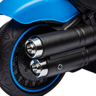 Aosom 6V Kids Electric Ride-On Motorcycle with Training Wheels - Blue-Works on asphalt road, brick road, or cement 