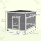PawHut 30" W Wooden Duck Coop with Openable Roof - Grey-Side door provides owner easy access to ducks 