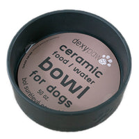 Dexypaws Black Ceramic Dog Bowl - 50 oz-8 inch bowl