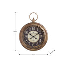Monarch Specialties Clocks 18" Round Wall Clock - Antique Brown Traditional-For indoor use only, this analog clock has a non-ticking mechanism, ideal for quiet environments without noisy distractions