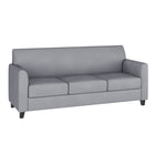 Flash Furniture HERCULES Diplomat Series Grey Leather Sofa-Contemporary Style