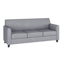 Flash Furniture HERCULES Diplomat Series Grey Leather Sofa-Contemporary Style