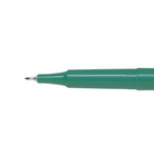 Pilot Fineliner Pens – 1.2 mm – Green – 12 Pack-Durable hard plastic point mounted in a nickel-plated brass metal shank