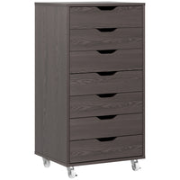 Vinsetto Mobile Letter/A4 Filing Cabinet with Drawers & Wheels - Grey-The tabletop can hold printers, scanners, or display personal items
