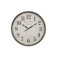 Monarch Specialties Clocks 30" Round Oversized Wall Clock - Brown -Trendy and stylish 30" round wall clock in a rich brown finish with a vintage vibe, adding a touch of timeless sophistication to any room with its transitional design