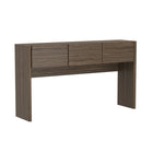 Manhattan Comfort Linda Modern 3-Drawer Console Table - Walnut Brown-Rich wood grain texture adds natural warmth and dimension