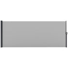 Outsunny Retractable Side Awning - 13' x 5' - Light Grey-UV30+ PU-coated garden awning protects from wind, sun, and ultraviolet light
