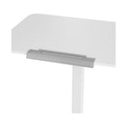 Seville Classics 25.6" W airLIFT Pneumatic Tilting Mobile Desk Cart - White-Features four 1.5” caster wheels two locking