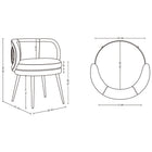 Manhattan Comfort Kaya 22.83" Modern Velvet Upholstered Dining Chair - Grey - Set of 2-Upholstered in Luxurious Velvet with High Density Foam Padding