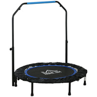 Soozier 40" Foldable Rebounder Trampoline for Adult - Blue-Four-level adjustable handlebar, providing flexibility when bouncing 