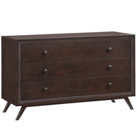 Modway Tracy Wood Dresser - Cappuccino-Mid-century modern look