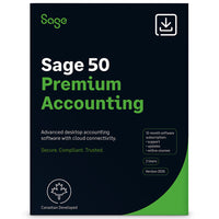 Sage 50 2026 Premium Accounting Canada CSRT - 2 Users - 1 Year Subscription [Digital Download]-Organize your finances. Stay on top of cash flow and taxes. Simplify your business life. 