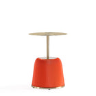 Manhattan Comfort Anderson 15.75" Modern Leatherette Upholstered End Table - Orange-Delivered to you Fully Assembled! No Assembly Required
