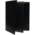 JAM Paper Heavy Duty Plastic Multi-Pocket Folders - 6 Pocket Organizer - Black - 2 Pack-Multiple Pocket Folders w/ Inner Pocket Sections | Colour: Black
