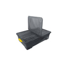 Modern Homes Storage Box with Cover - 28 L - Grey/Yellow Handles-5