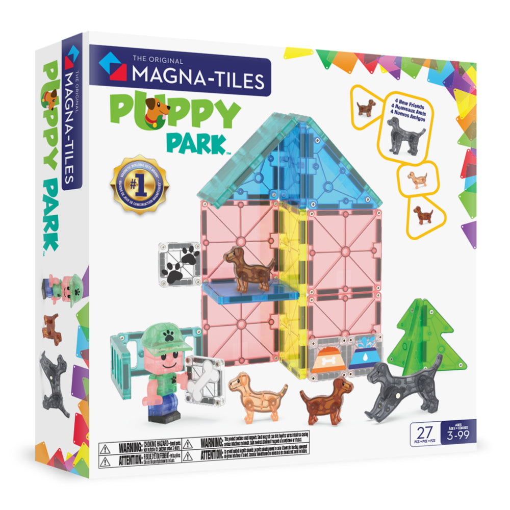 Magna-Tiles Puppy Park 27-Piece Magnetic Construction Set | staples.ca