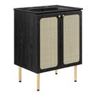 Modway Chaucer 24" Bathroom Vanity - Black-MDF and Particleboard