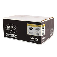 DuraPlus Can Liner - LLDPE - 35" x 50" - Regular - Black - 200 Pack-Strength: Regular