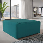 Modway Mingle Fabric Ottoman - Teal-Finely upholstered in polyester