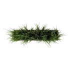 Monarch Specialties 9374 12" Tall Artificial Grass - Brown Wood Pot-The greenery is set in a rectangular brown wood pot with a natural grain finish, creating a warm, structured base that enhances its realistic look