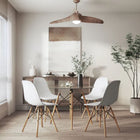 Plata Import Eiffel Glass 32" Dining Table-glass top allows for a sleek and modern look