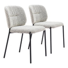 Zuo Plat Dining Chair - Grey - Set of 2-Assembly required