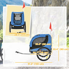 Aosom Pet Bike Wagon and Cargo Carrier with Hitch and Reflectors - Blue-Mesh windows for proper ventilation and outside view 
