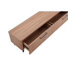Manhattan Comfort Jodie 68.9" Mid-Century Modern TV Stand - Maple-Sophisticated Black Metal Handles