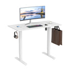 Uplite Electric Height Adjustable Standing Desk - White-Dimensions: 47.2"L x 23.6"W x 28.3 - 46.5"H