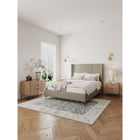 Manhattan Comfort DUMBO Modern 2-Drawer Nightstand and 3-Drawer Dresser Set - Golden Brown-Includes 5 Full Extension Drawers Designed in Vertical Textured Ribbed Lines.