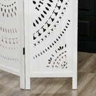 HOMCOM 3 Panel Wood Freestanding Room Divider for Home Office - White-Overall Dimensions: 47.2" W x 0.6" D x 66.9" H (120 x 1.6 x 170 cm) 

