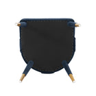 Manhattan Comfort Neda 20.87" Modern Velvet Upholstered Dining Chair - Midnight Blue - Set of 2-30 Day Limited Manufacturer's Warranty
