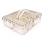 Pep Rally Sealed Storage Box With 8 Grids-Convenient Handle: Easy to carry with a secure snap-buckle closure to keep snacks fresh and accessible on the go